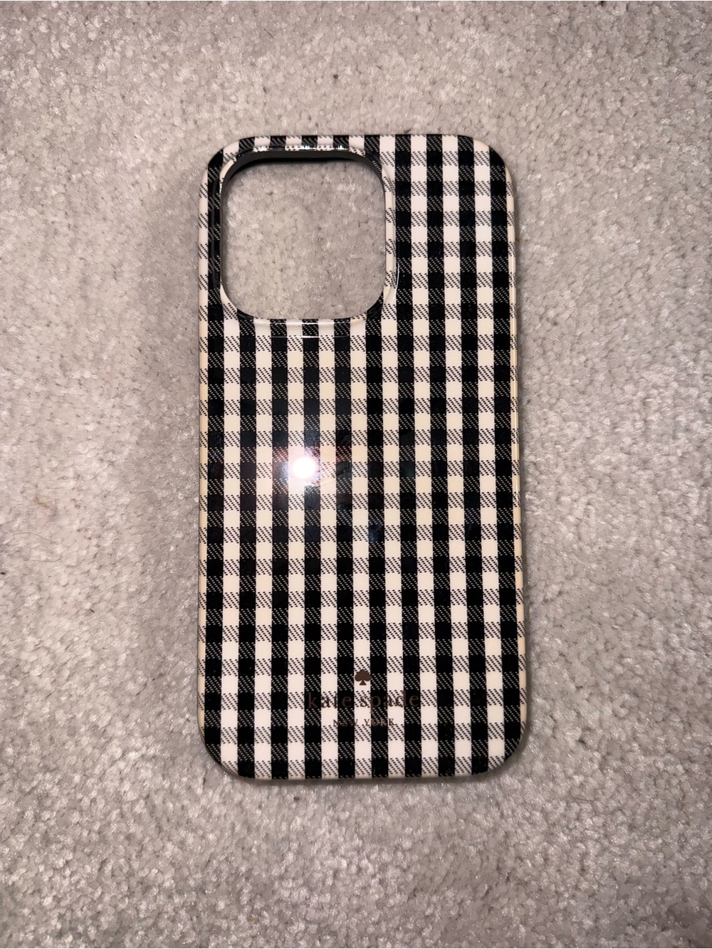 kate spade Black & White Gingham iPhone Case